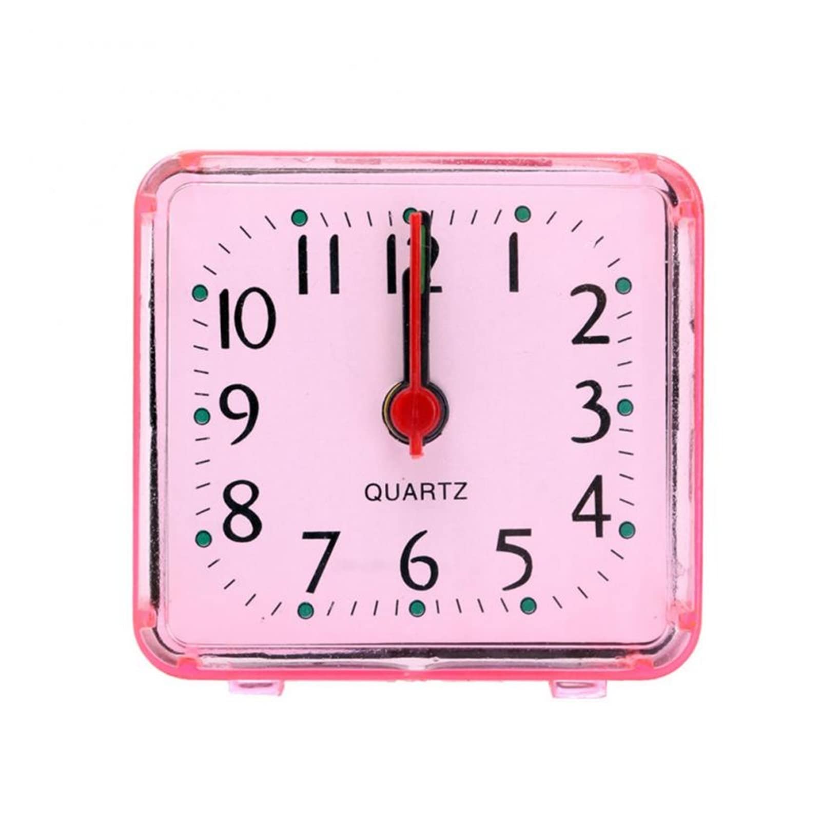 HRWLY Silent Alarm Clock Night Light Bedroom Bedside Office Small Need Battery Loud Twin Bell Quartz(A)