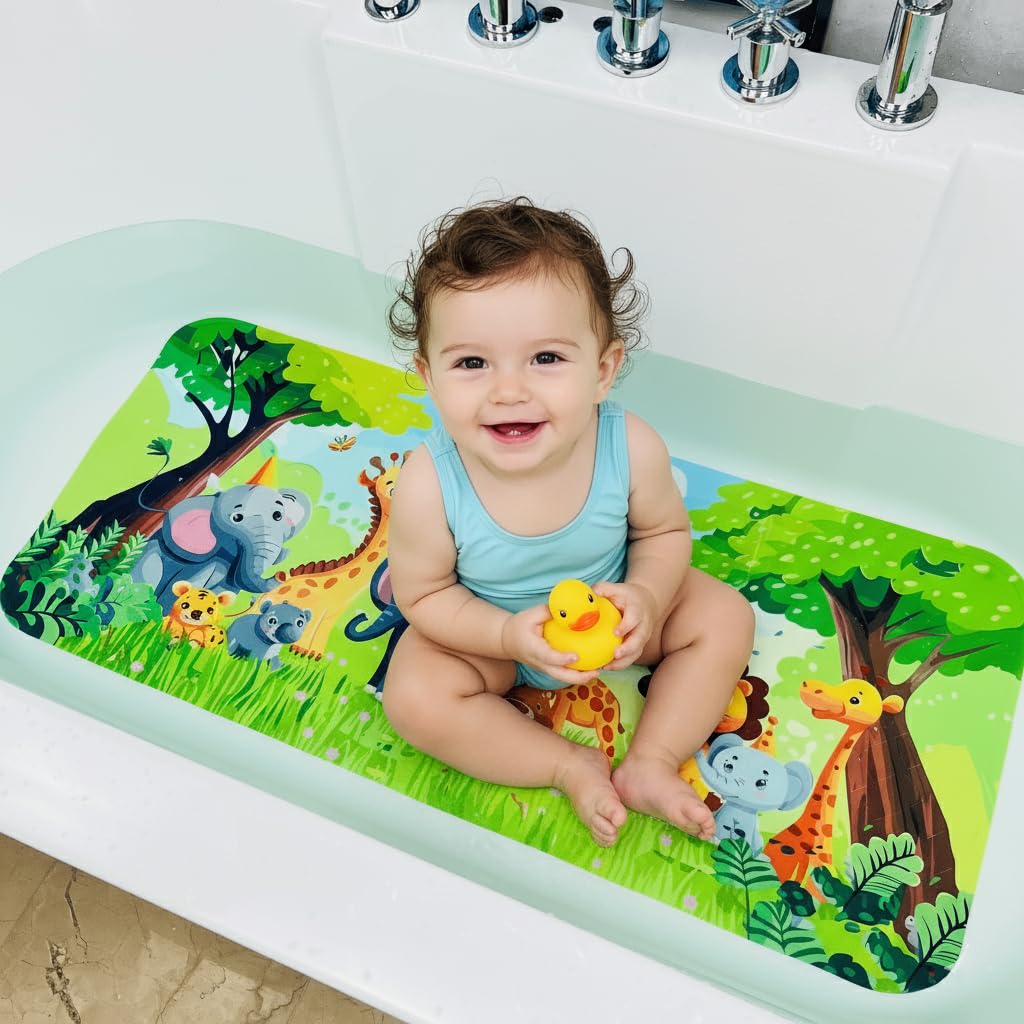 Homerella Tapis De Bain Antidérapant Pour Enfants 100x40 Cm - Tapis Antidérapant Baignoire Et