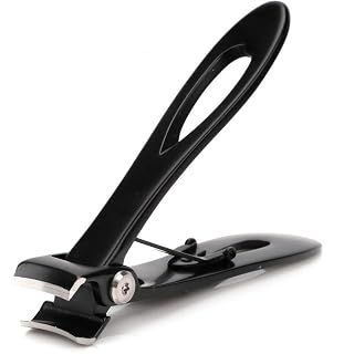 Nail Clippers 16mm Wide Large Jaw Opening for Thick Nail Stainless Steel Black Fingernail and Toenail Nipper Cutter Podiatry Trimmer Pedicure Manicure Kit