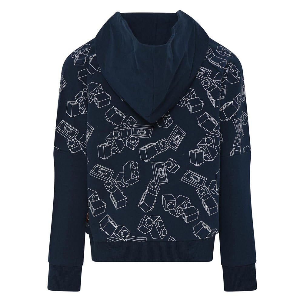 LEGO Bluza z kapturem Chłopcy Lego Jungen Kapuzenpullover Bluza Z Kapturem Mit Bricks 100% Bawełna Organiczna Lwstorm 214