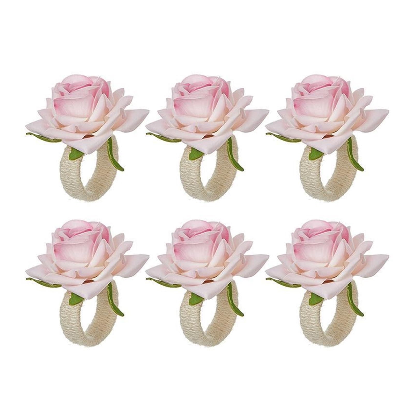 16PCS Rose Napkin Rings for Wedding Party Valentine's Day Table Decoration