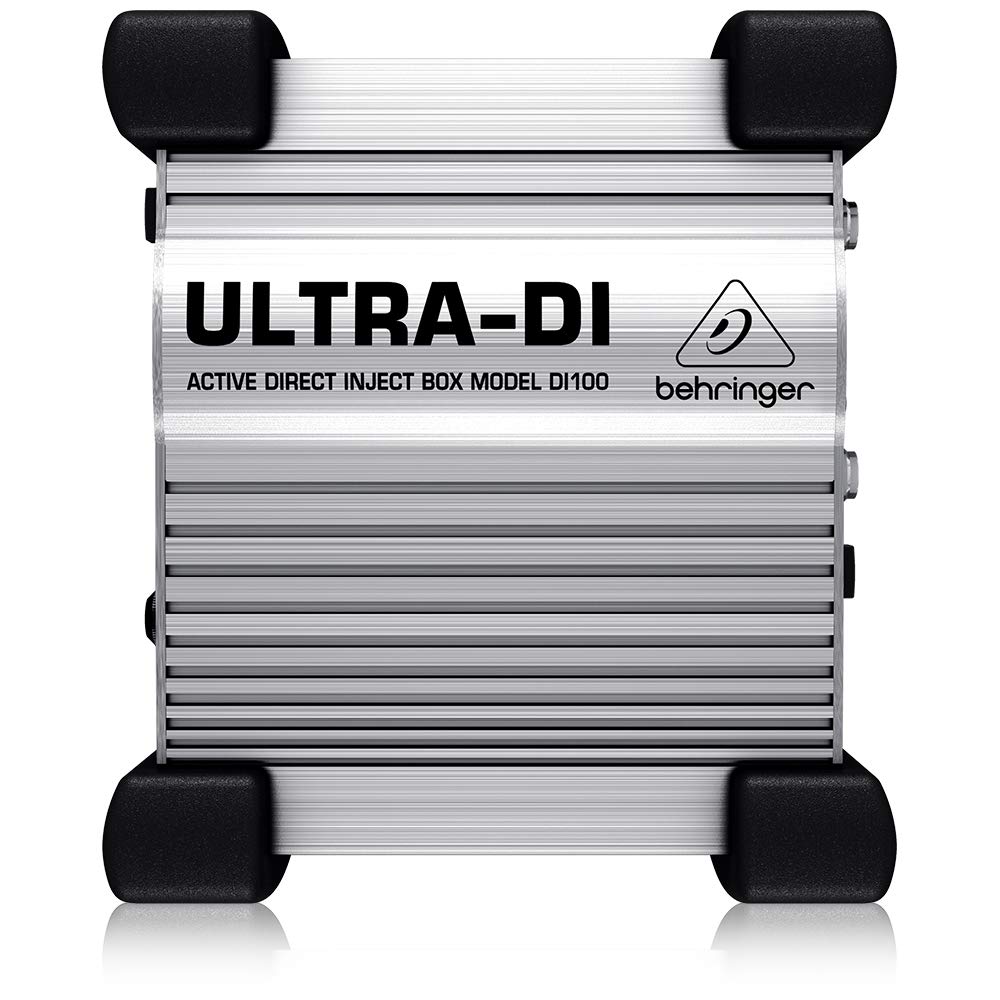 Behringer ULTRA-DI DI100 & Goobay 50018 Adattatore Cavo Audio AUX, Jack da 3.5mm a Connettore RCA Stereo, Nero, 1.5m Lunghezza del Cavo