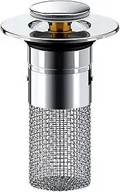 Ralo Inteligente para Pia Válvula Click Inox – Anti Odor e Repelente de Insetos, Sistema de Bloqueio Triplo para Banheiro e Cozinha, Instalação Universal Lavabo Escoamento Lavatorio