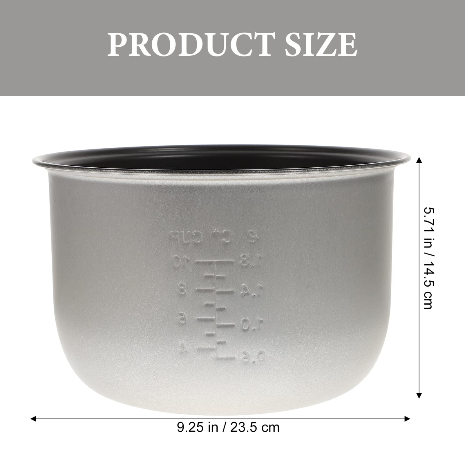 Cabilock Pentola Interna per Cuociriso Rivestimento Antiaderente Accessorio per Cucina Domestica Contenitore in Sostituzione Pratica per Cottura Interna