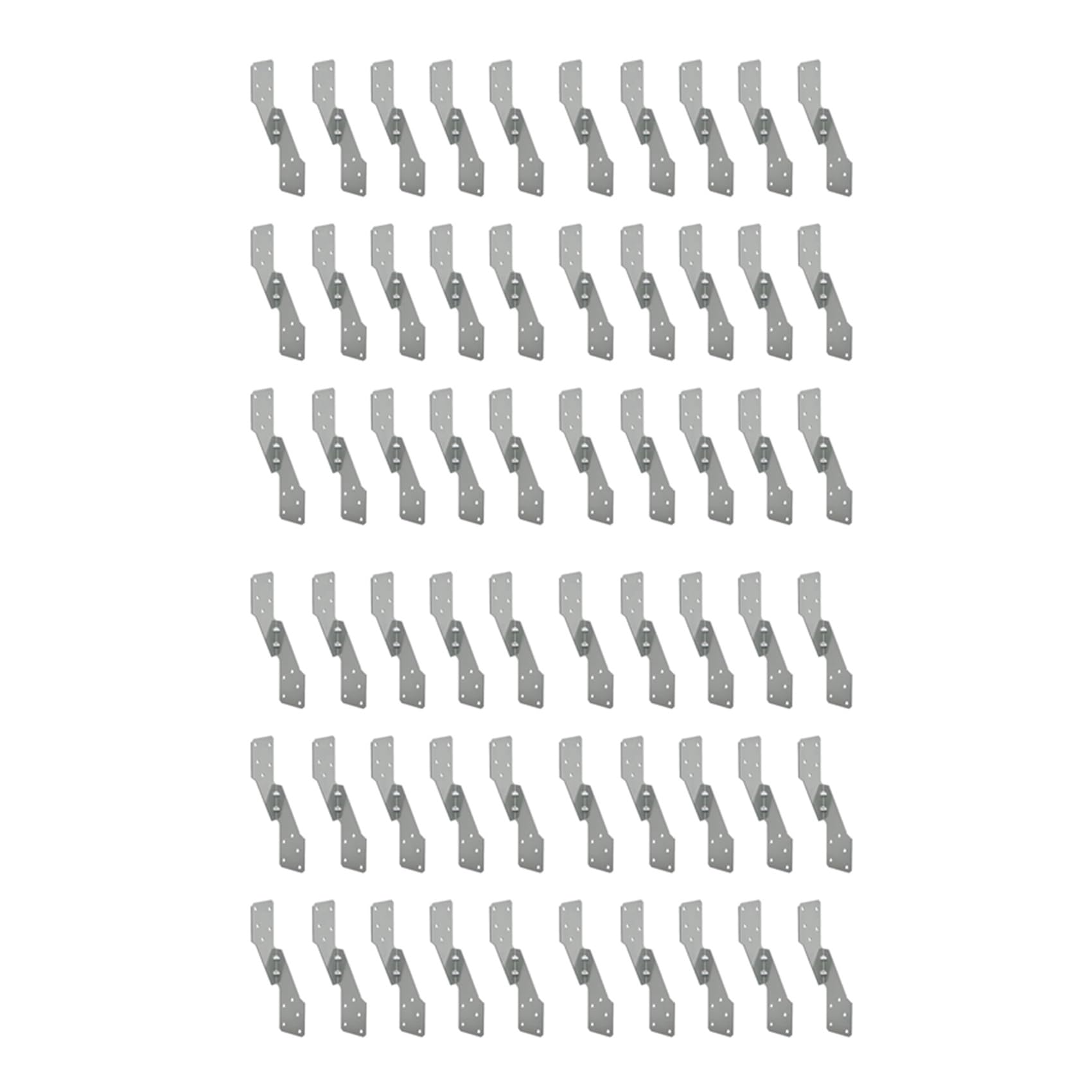 Jnchdghwa Silver 60Pcs Strong-Tie H2.5a, Hot-Dip Galvanized Steel Heavy Duty Hurricane Tie, Hurricane Straps Trusses/Rafters Ties