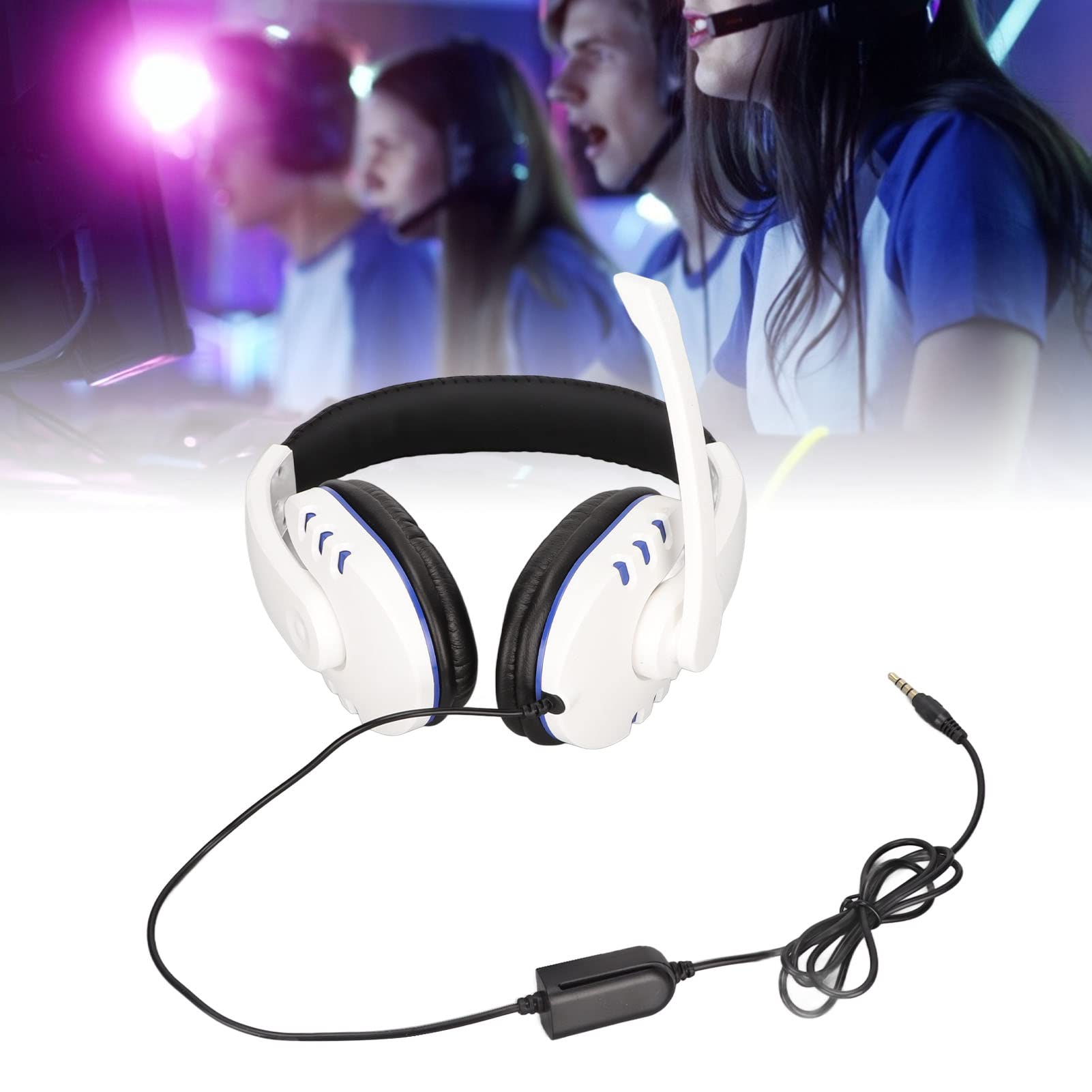 Vomeko Set di accessori per controller PS5 12 in 1 con cuffie da gioco, doppia stazione di ricarica, custodia protettiva e copertura per impugnatura per pollice per una migliore esperienza di gioco