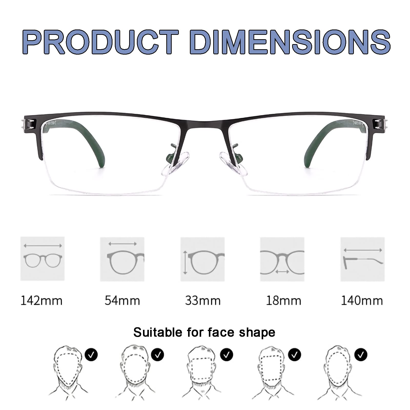 Progressive multifokale Lesebrille für Herren mit Halbrahmen, photochrome Übergangssonnenbrille, UV400, intelligente Farbwechsel-Lesebrille, Schwarz, +2,50 (Schwarz 1,5)