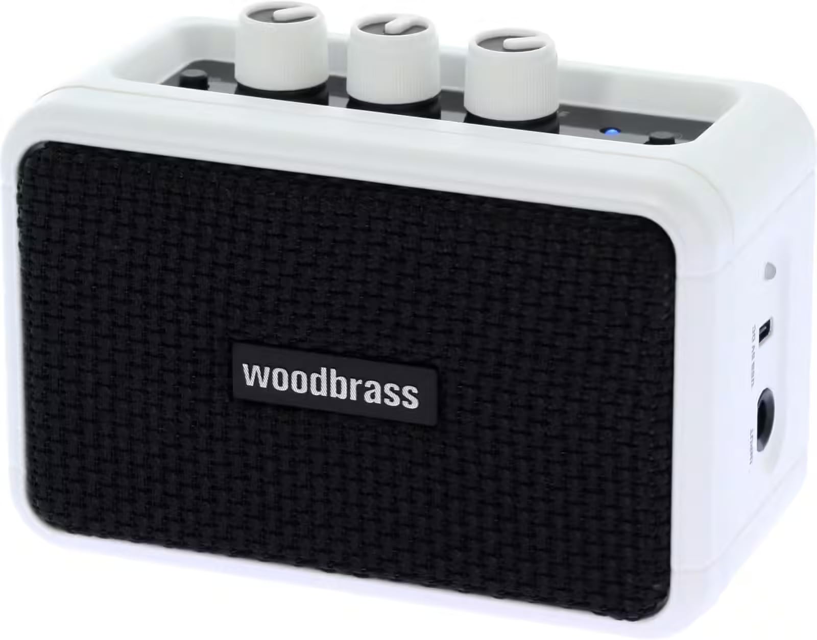 Woodbrass GE5 - Altoparlante collegato/amplificatore per chitarra elettrica 5 W compatto e ricaricabile - Clean/Overdrive, uscita cuffie, altoparlante collegato senza fili, formato nomade, 7 ore di