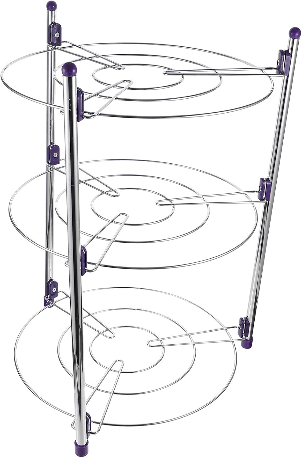 Multi-function Stainless Steel Pot Rack 3-tier Floor Standing Kitchen Pan Organizer Household Cookware Storage for Pots and Pans