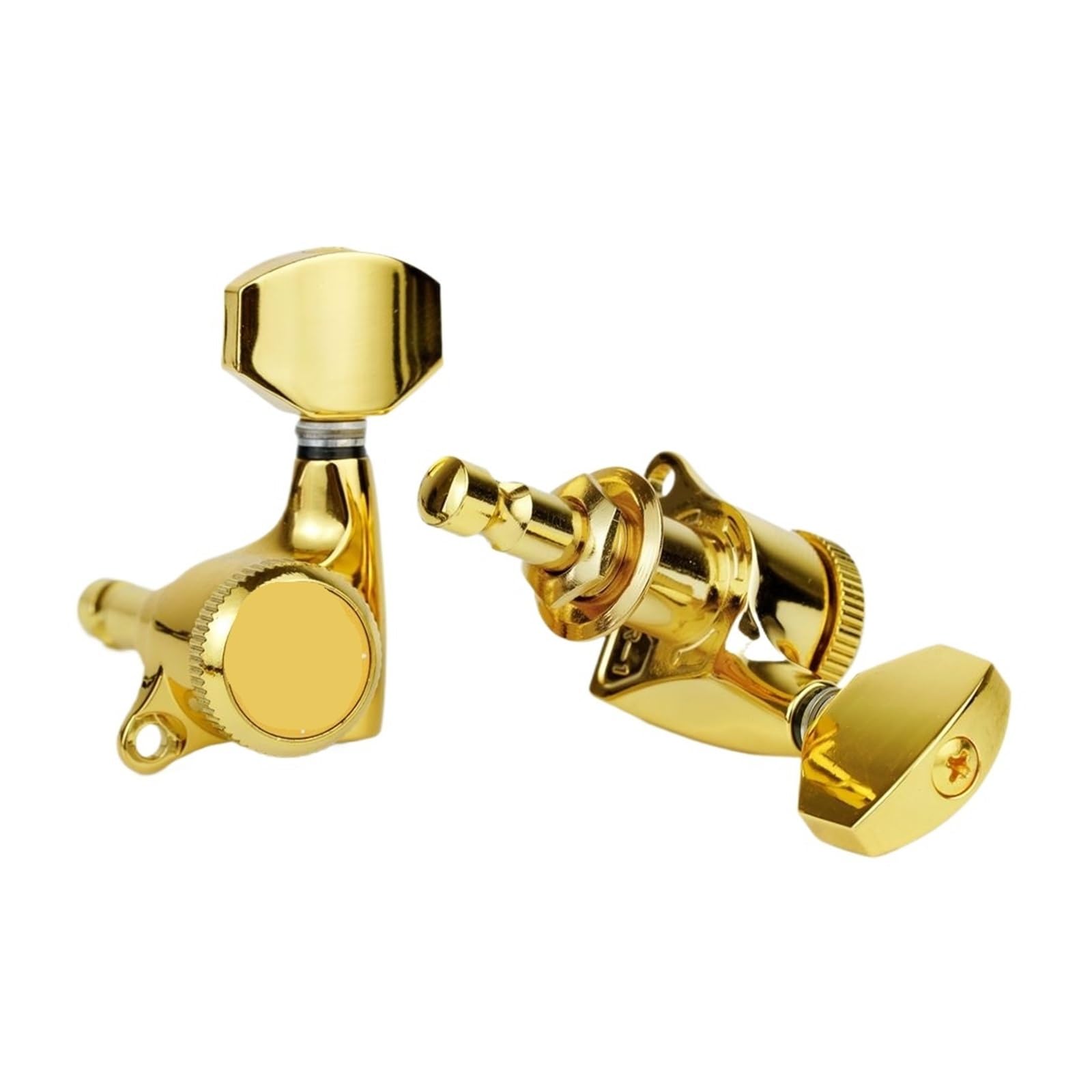 Goldene Gitarren-Mechaniken mit Verriegelung, elektrische Mechaniken, Stimmwirbel mit Metallverriegelung(6L)