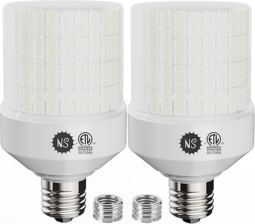 Bombillas LED equivalentes a 700 W de 10500 lm (1 juego) - 90% de ahorro de energía, IP65 impermeable, E26E39, G25 70W 5000K luz diurna, luz de