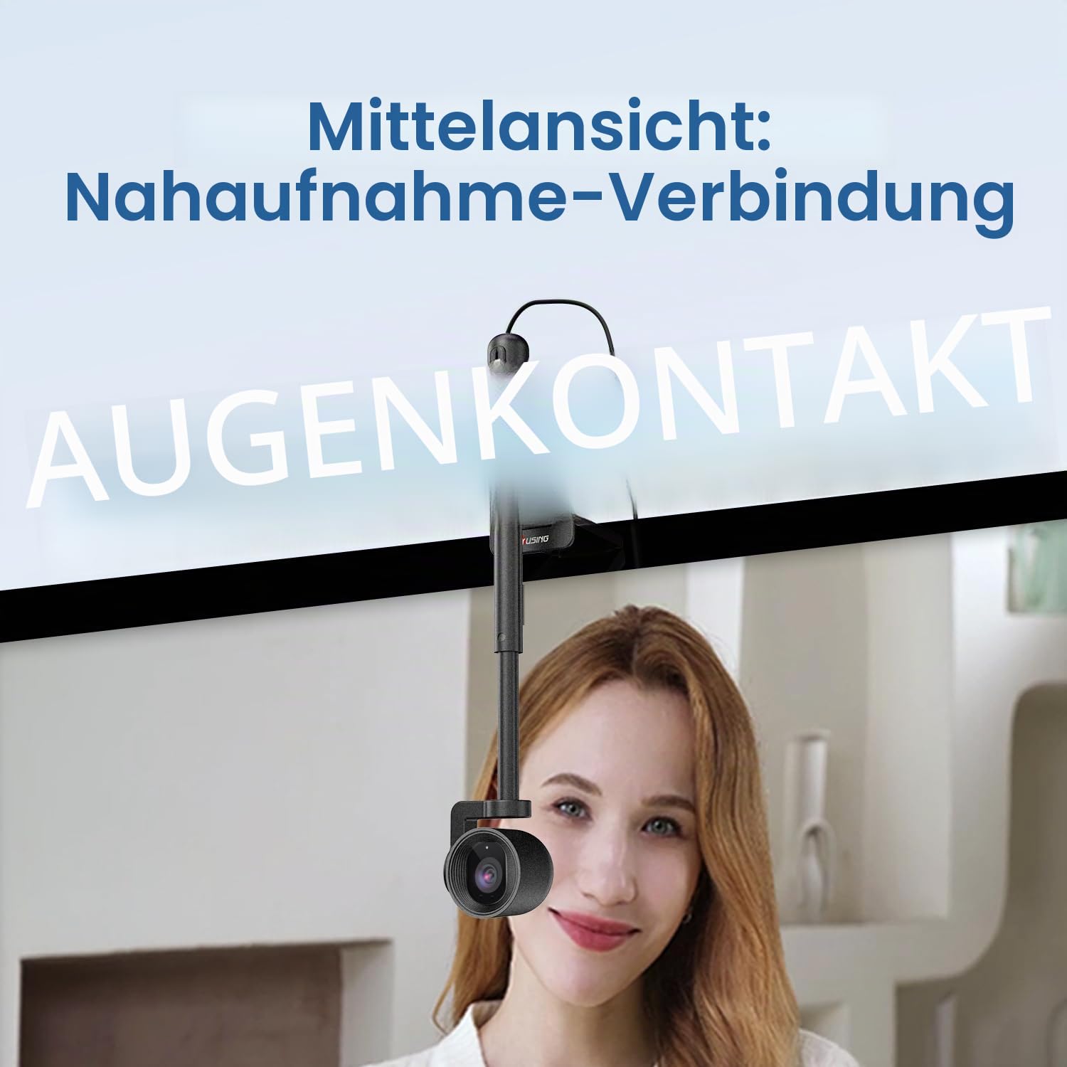 JOYUSING FlexCam10 4K Augenkontakt Webcam für PC, 4 Modi in 1 Webcam mit Mikrofon, PDAF Autofokus, 2 Mikrofon mit Geräuschunterdrückung, 79° FOV, für Konferenz, Streaming, Facetime Zoom/Teams/Google