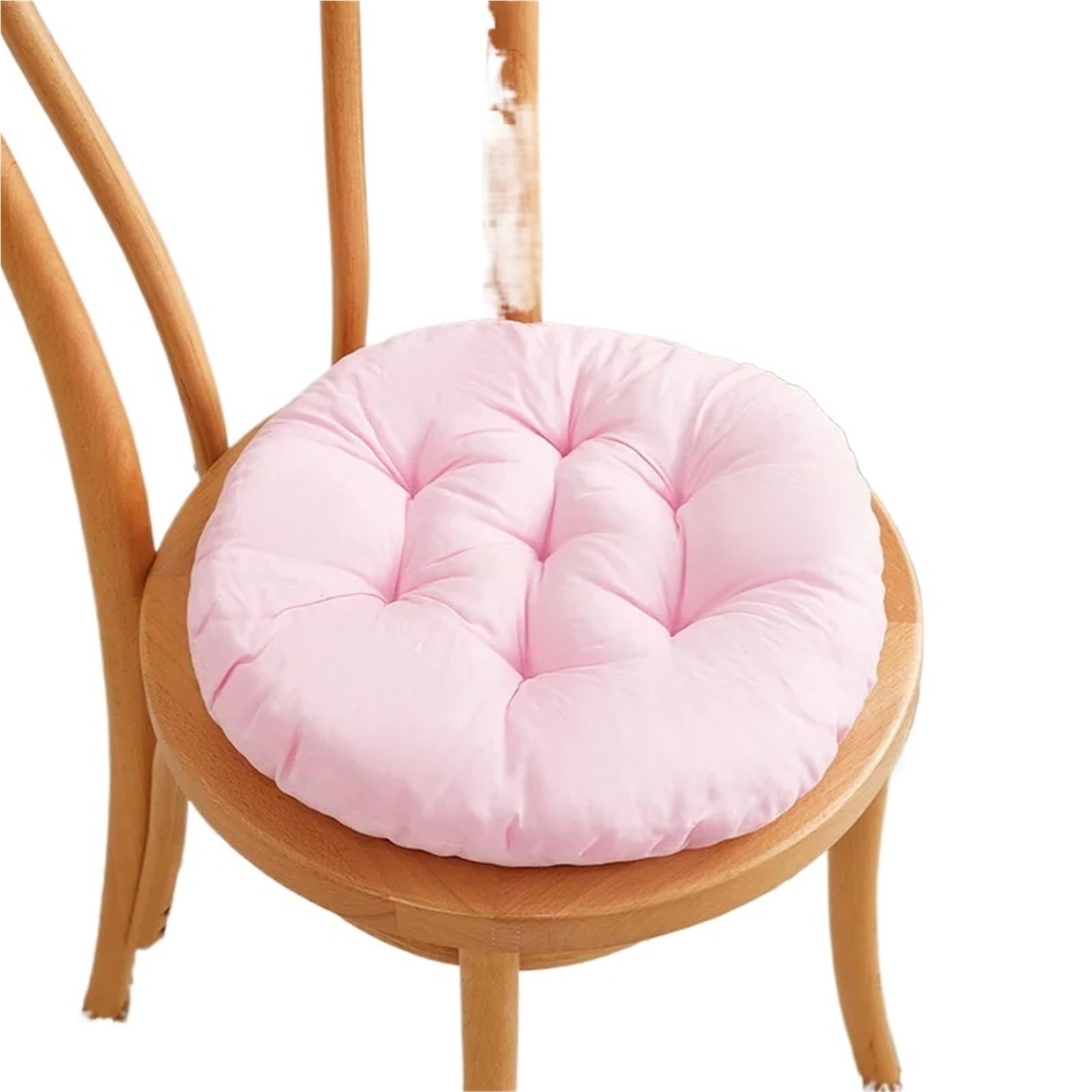 MTKSFDC Garden Seat Cushions Non-slip Thicken Household Dining Chair Cushion Nap Pad Round Winter Warmth 40CM(Pink)