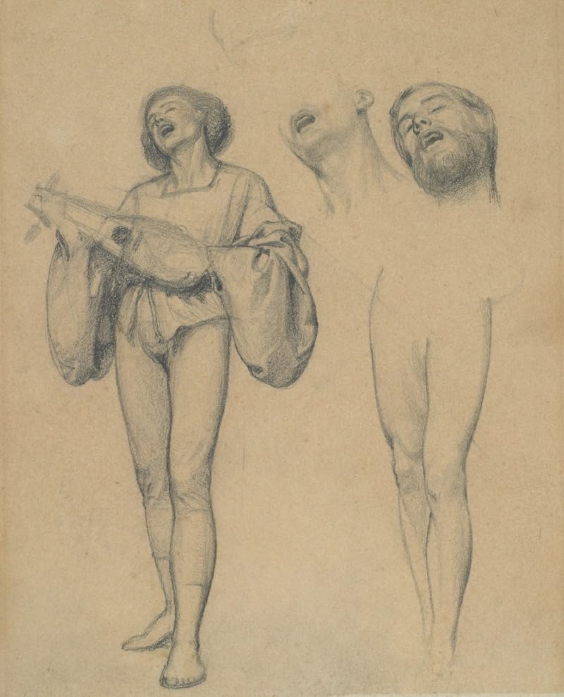 Study for male figure in engraved illustration to Amor Mundi Poster Print by Frederick Sandys (18 x 24)