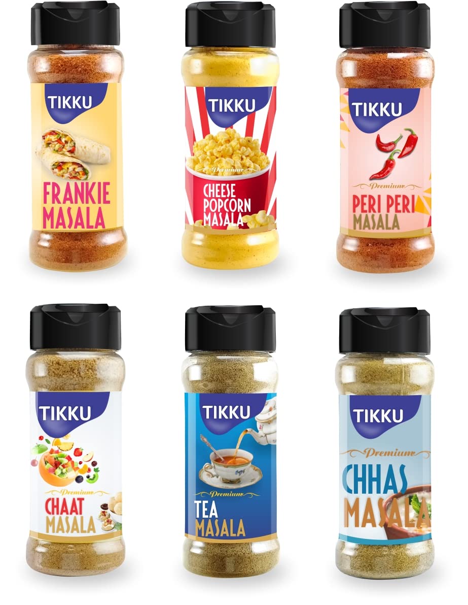 Tikku Peri Peri masala, Frankie masala, Cheese Popcorn masala, chaat masala, Tea masala and chhas masala pack of 6 (each 1) (B08FYLYHFZ) Amazon Price History, Amazon Price Tracker