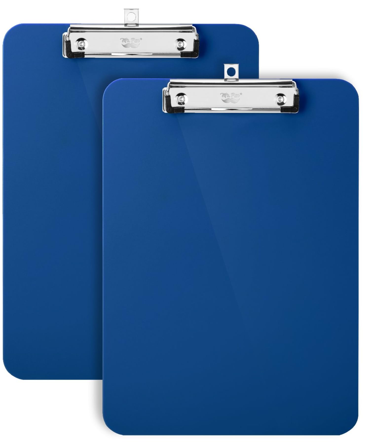 Mr. Pen- Plastic Clipboard, 12.5" x 9", 2 Pack, Clipboard Plastic, Low-Profile Metal Clip with Retractable Hanging Hole