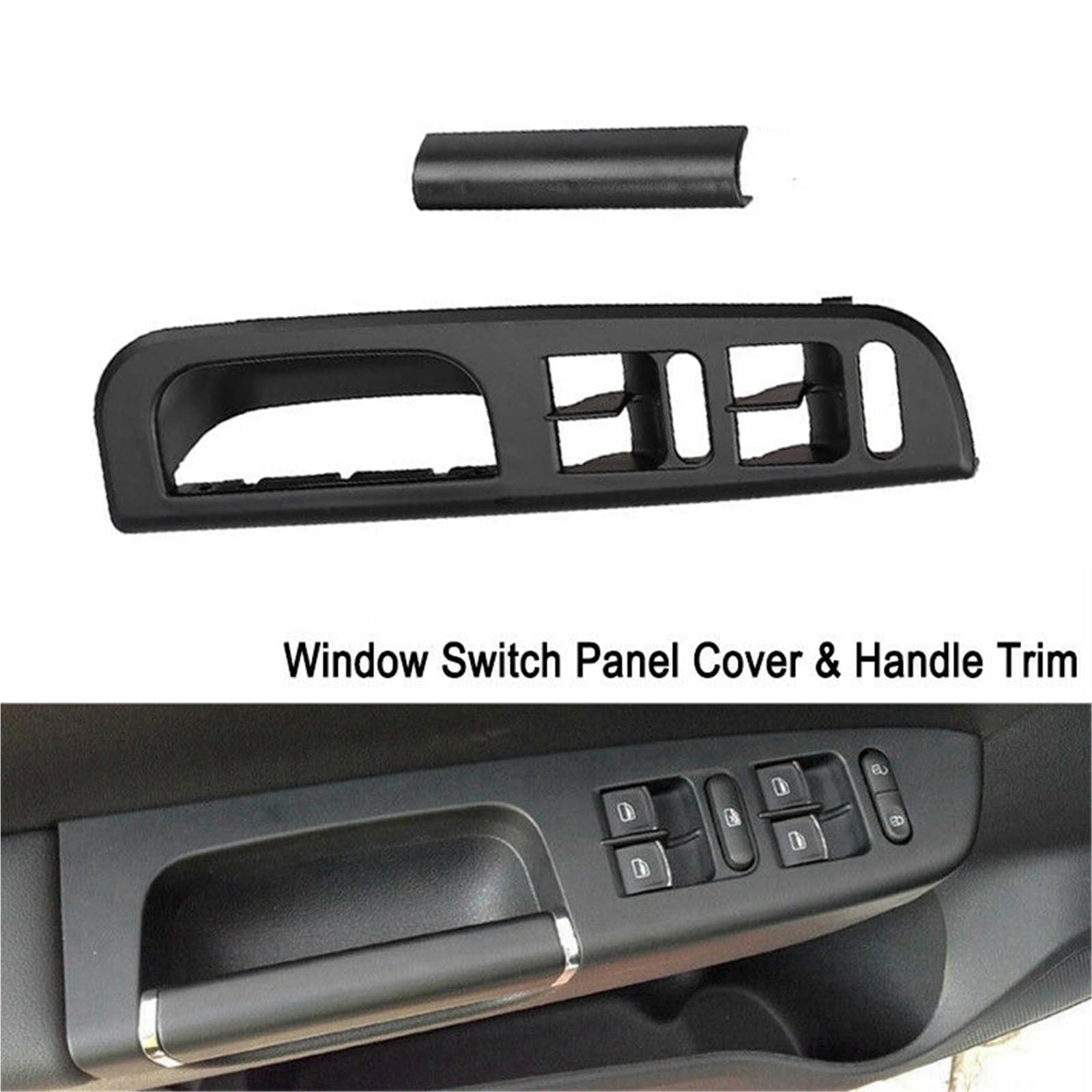Manovella finestra auto Manovella antiscivolo Pannello di controllo del pulsante di sollevamento del vetro del finestrino della portiera anteriore sinistra, adatto per Golf 4 Jetta MK4 Bora