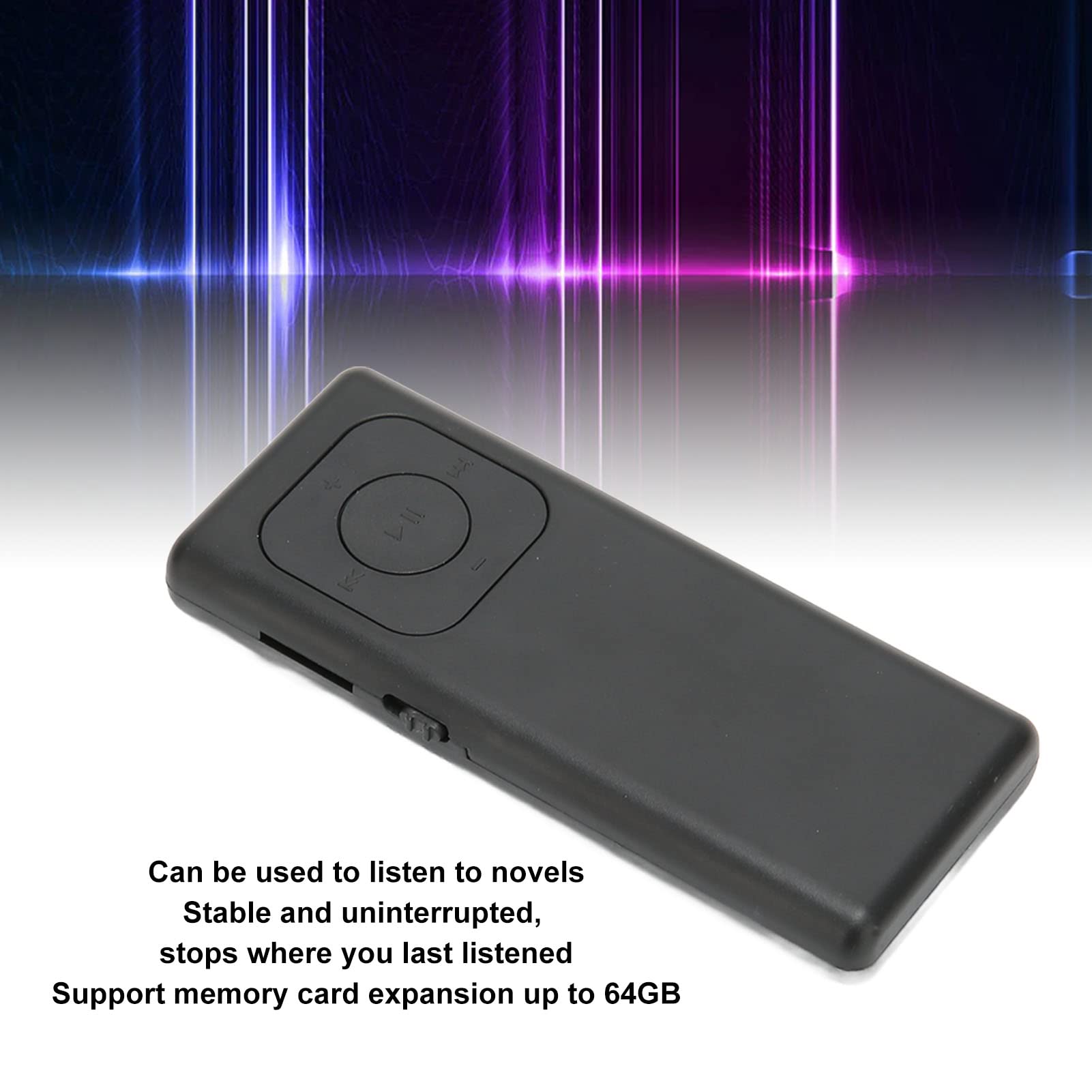 Jectse Portable Music Player, Lossless Sound, Supports MP3, MP4 & Memory up to 64GB (Black) with Headphone & Charging Cable - Image 2