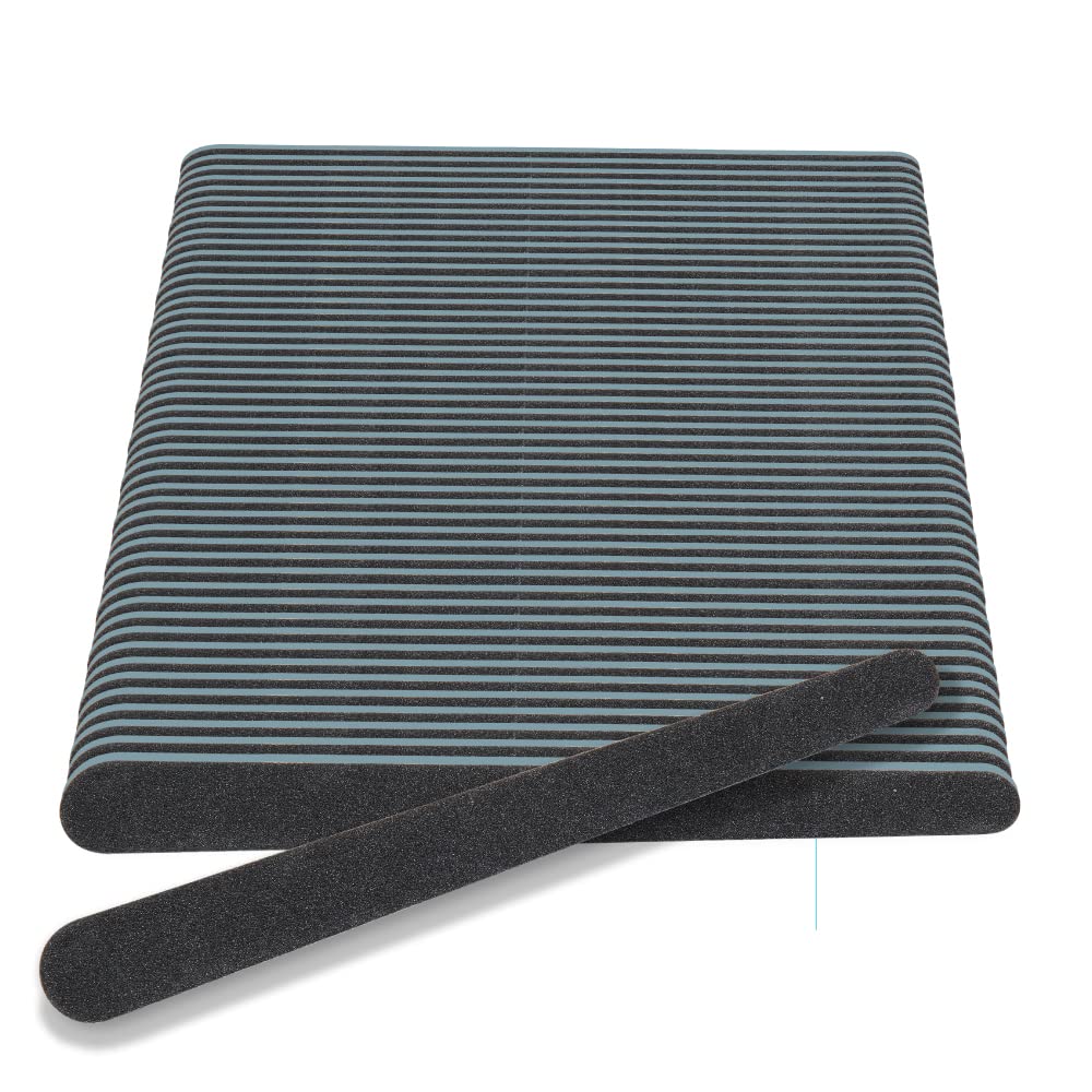 Flowery Disposable High-Speed Shiner, Dual-Grit 100/180 Nail Files, Individually Wrapped, Single-Use, 100 ct