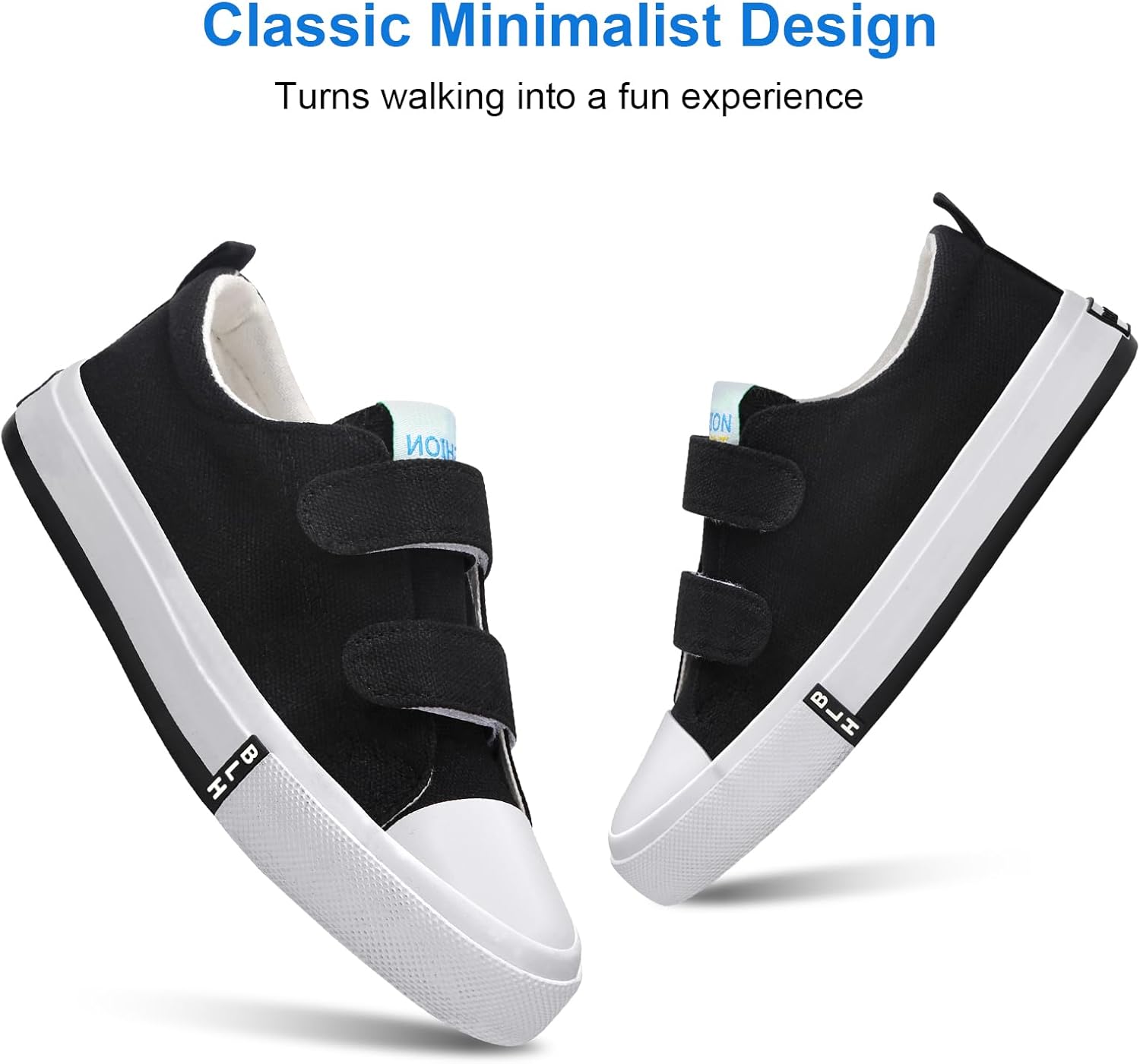 Toddler Boys Girls Slip On Canvas Sneakers Cartoon Dinasour Printed Little Kid Unisex Adjustable Strap Walking Shoes Lazy Shoes with Hook and Loops - Image 4