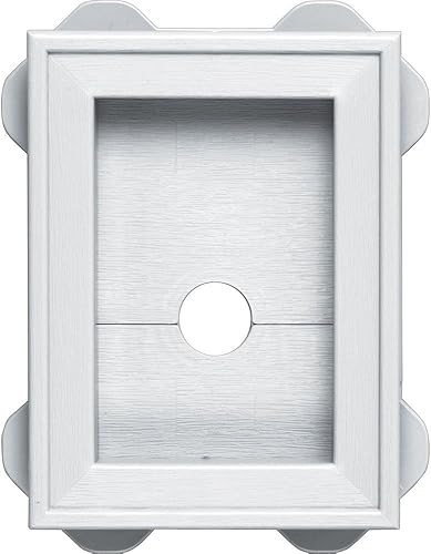 Builders Edge 130130003001 1.3003E+11 bloque de utilidad envolvente, 3 x 4-34 pulgadas interior, 5 x 6-34 pulgadas dimensión exterior, blanco