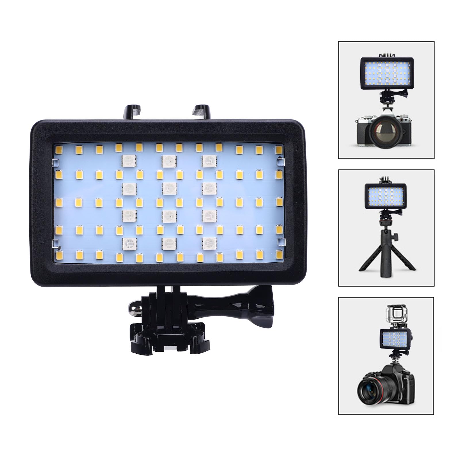 Luz de Buceo de Iluminación de Video, Impermeabilización de 130 Pies / 40m Luces de Cámara de Video Submarina, Lámpara de Llenado de Buceo de 5000 a 6000k RGB para Fotografía