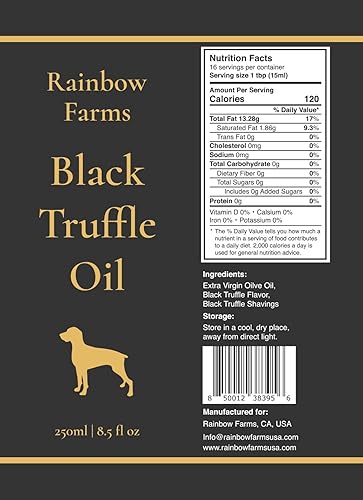 Miniatura 9 de Aceite de trufa 100% trufas reales y aceite de oliva virgen californiano prensado en frío (trufa blanca de 16.9fl oz (16.9 oz))