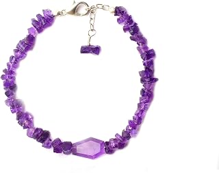 Natural Amethyst Uncut & Coffin Bracelet,Copper in White Plating, Dainty, Rough Gemstone Bracelet, Coffin Bracelet, Gift For Her, Christmas Gift