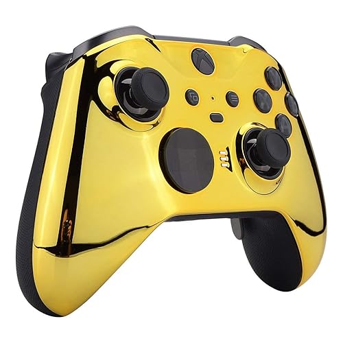 Miniatura 2 de "Chrome Gold" UN-MODDED Custom Controller compatible with XBOX ONE ELITE Series 2 Soft Touch Finish
