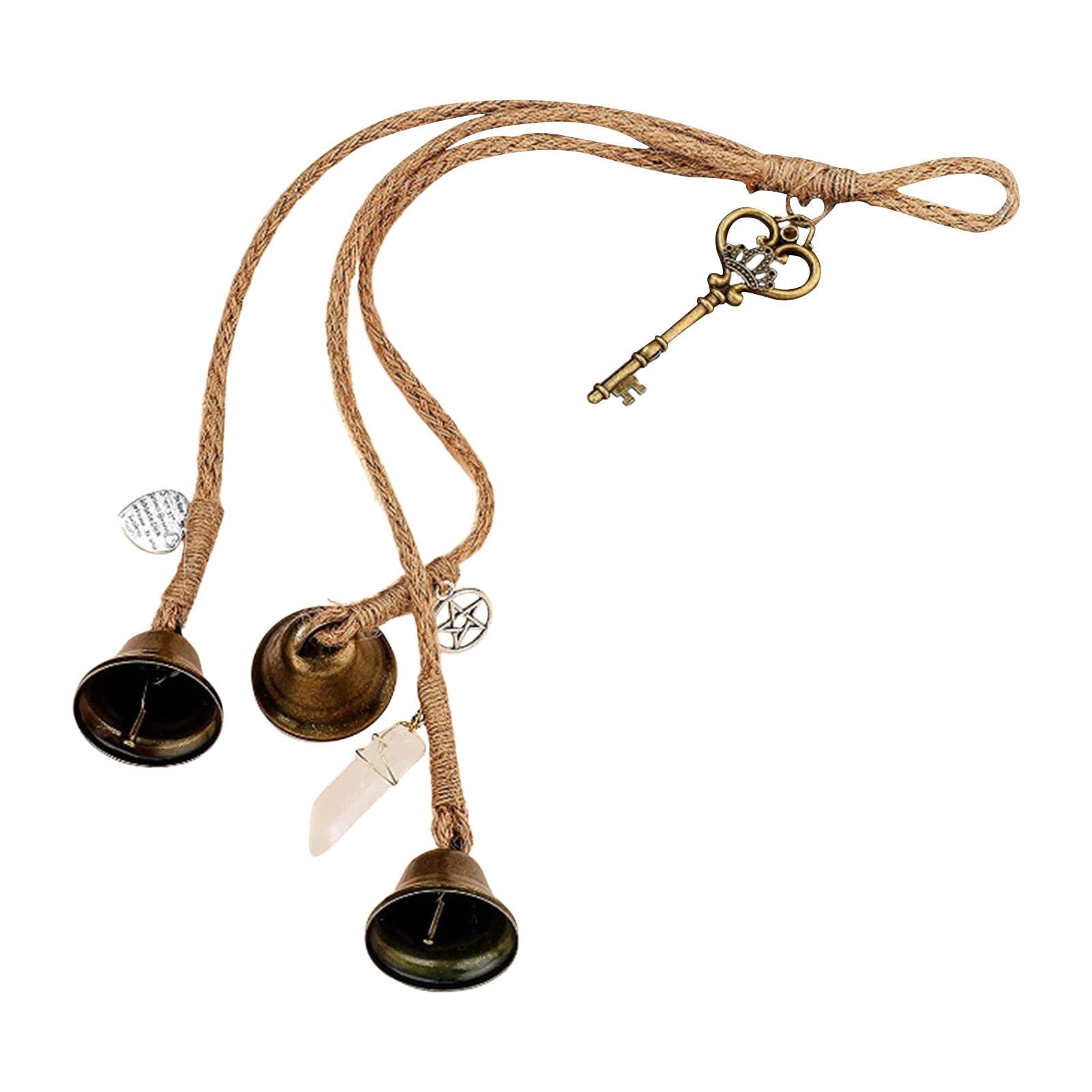Kink-Au Girls Single Attribute Witches Bells For Protection - Witchy Decor Witch Bell Wind Chimes, Protection Decoration For Home And Kitchen,Cloth-Made Door Sign Witch Bell For Protection, Witchy Supplies Room Decor
