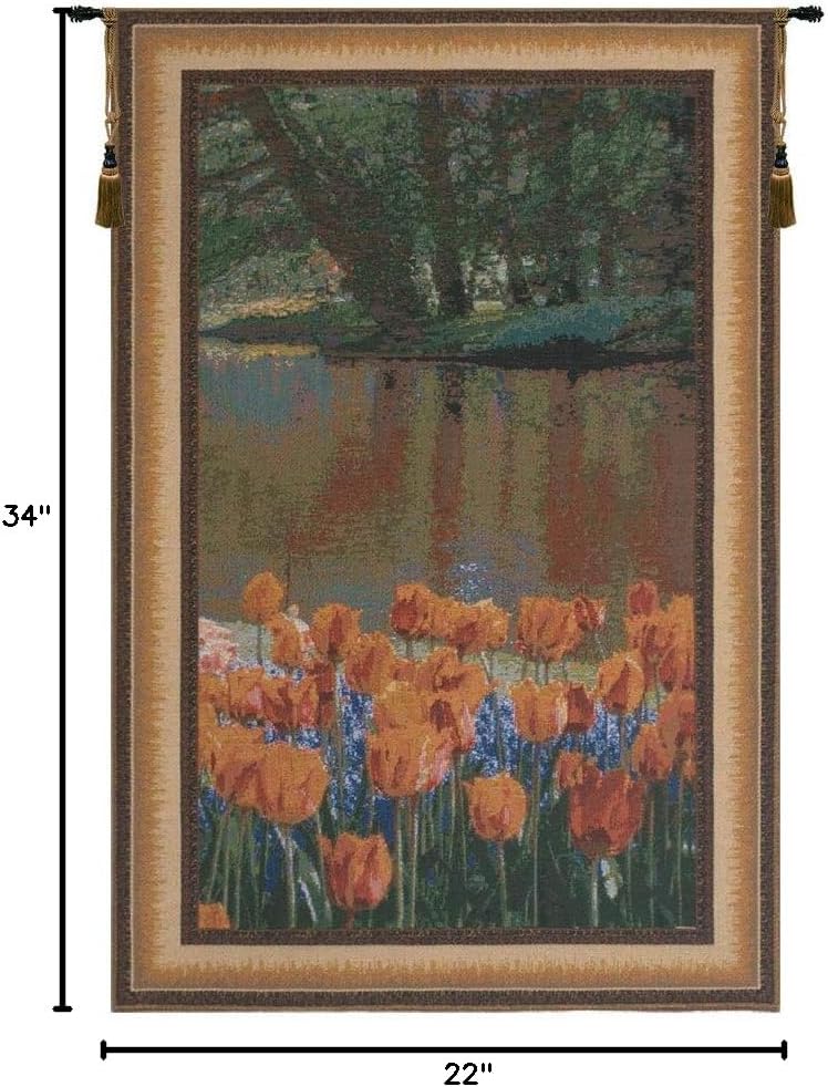 Keukenhof VII Belgian Tapestry - 22 in. x 34 in. Cotton/Viscose/Polyester by Charlotte Home Furnishings