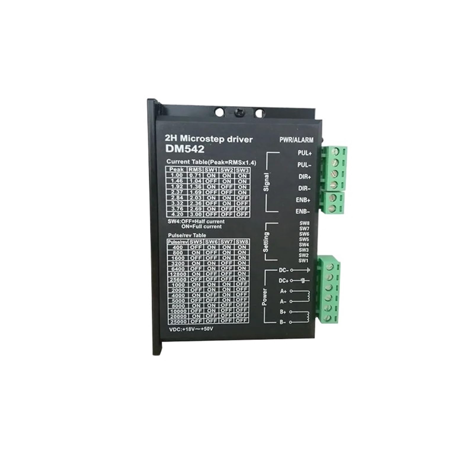 2RD58I8PM Stepper Motor Driver 2 Phase DM542 high Current 1.0-4.2A dsp Digital Drive DC24-50V NEMA17 23 34