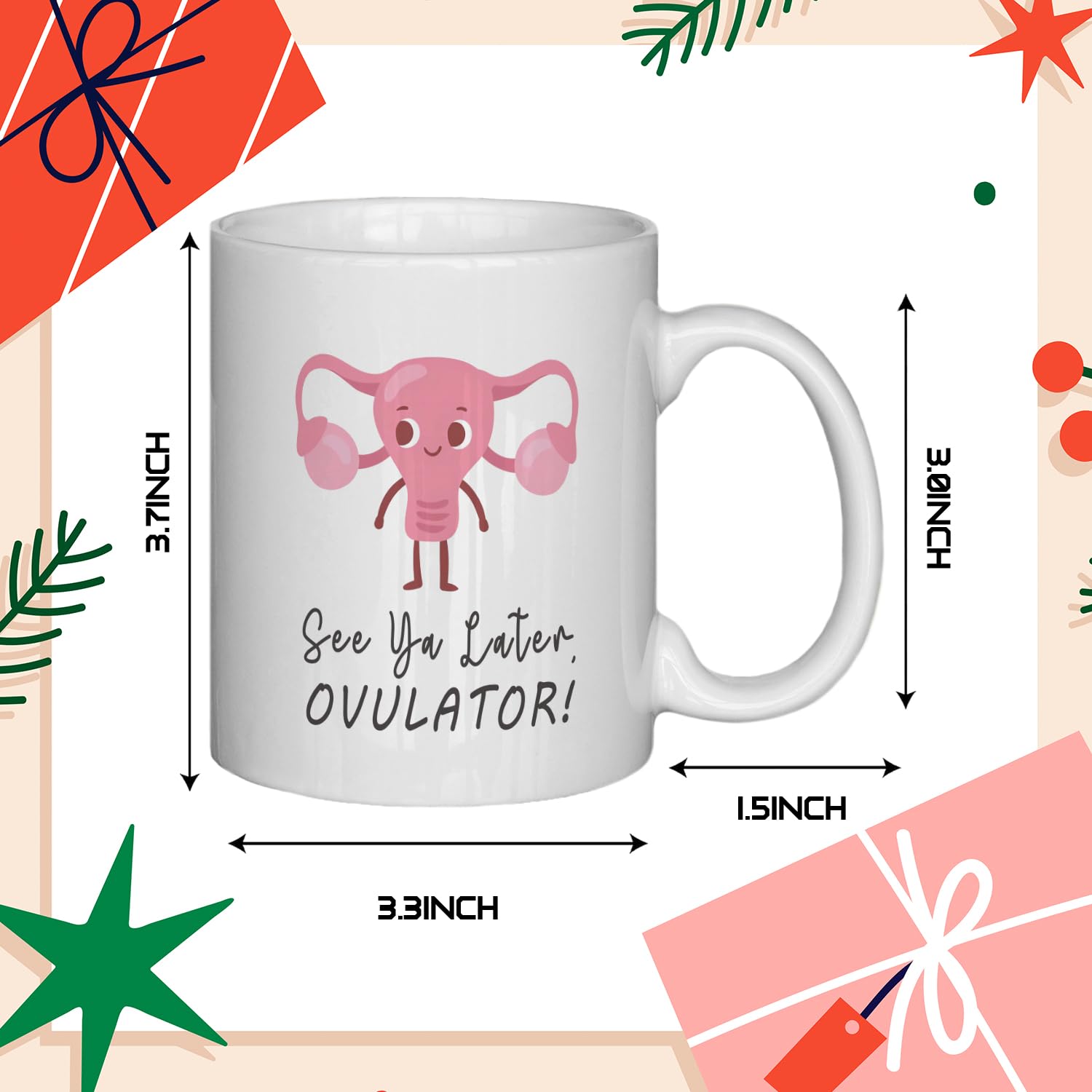NATSUNO Hysterectomy Gifts,Hysterectomy Recovery Gifts,Hysterectomy Mug,After Hysterectomy Must Haves,See Ya Later Ovulator Mug Cup,Hysterectomy Recovery Gifts,Uterus Gifts,Friend Gifts For Women