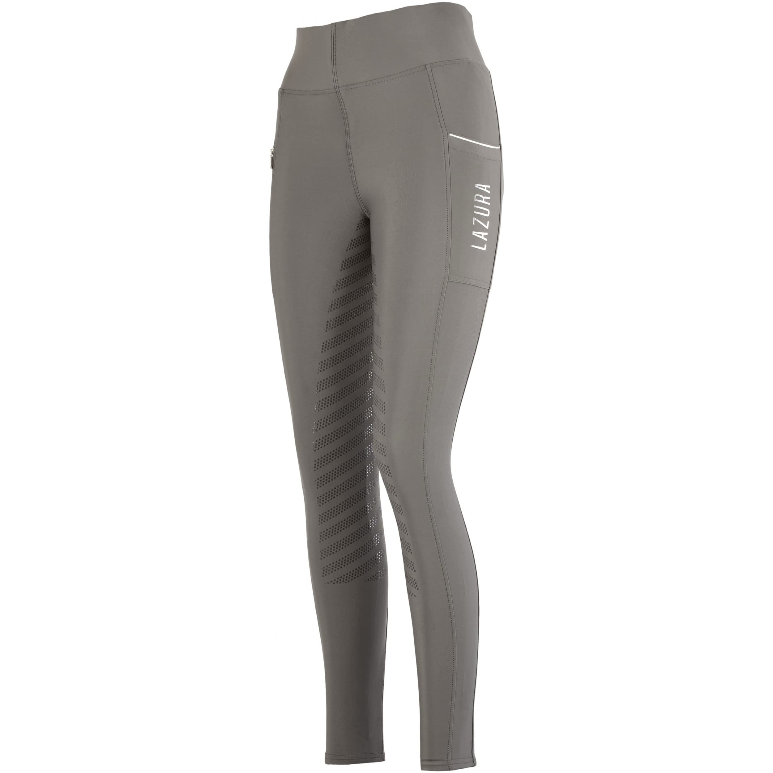Lazura - Reitleggings für Damen Fenja | Vollbesatz aus Silikon | Reithose mit 2 seitlichen Handytaschen | Vollbesatzreithose in vielen Farben | Reitbekleidung in Größe 32-46