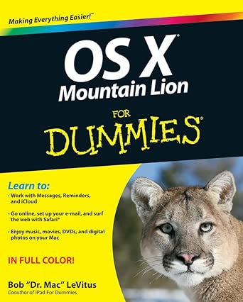 OS X Mountain Lion For Dummies book cover