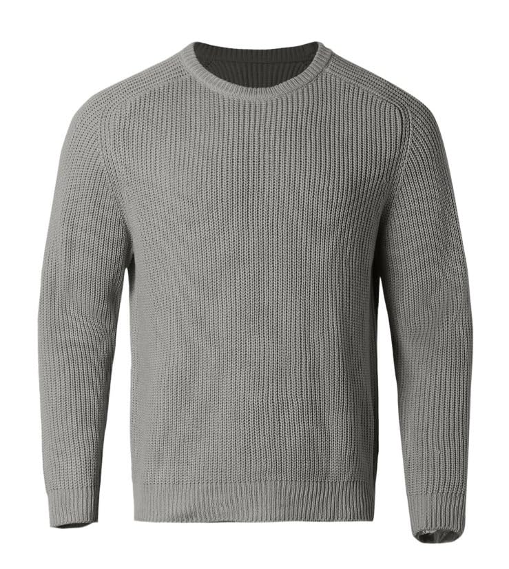 Mens Crewneck Knit Sweaters Casual Textured Pullover Sweater Cable Knitted Sweater Slim Fit Business Pullover Knit Sweater2