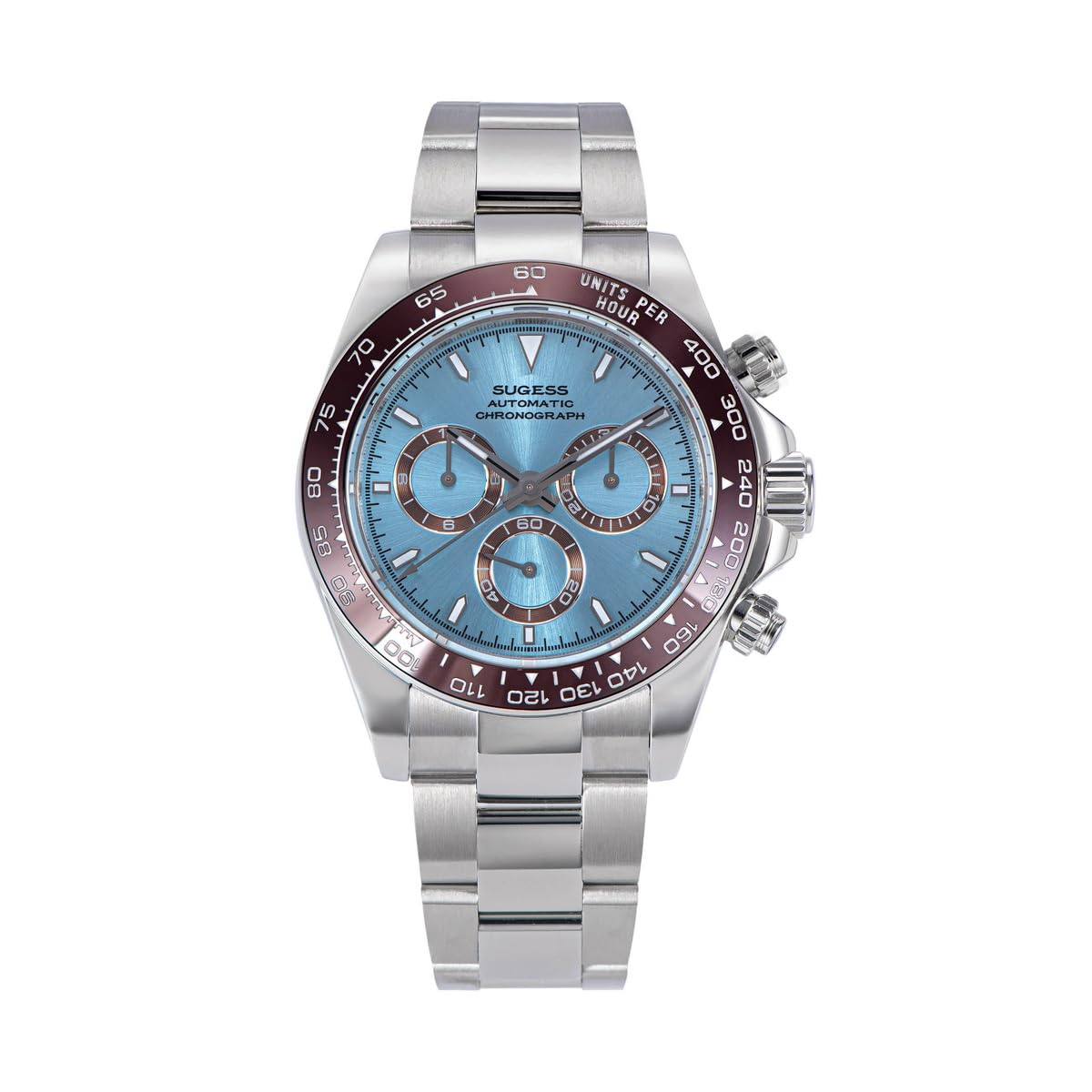 Sugess automatyczny mechaniczny chronograf nurkowanie męskie zegarki 7750 ruch zegarki na rękę wodoodporny wielofunkcyjny zegarek na rękę, kolor 5, chronograf, mechaniczny