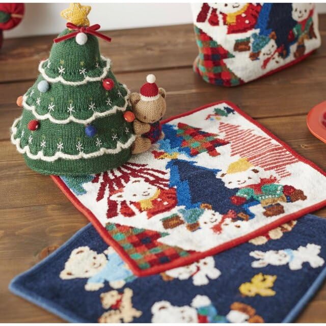 Amazon.co.jp: タグ付き ファミリア クリスマス柄 シェニール織り