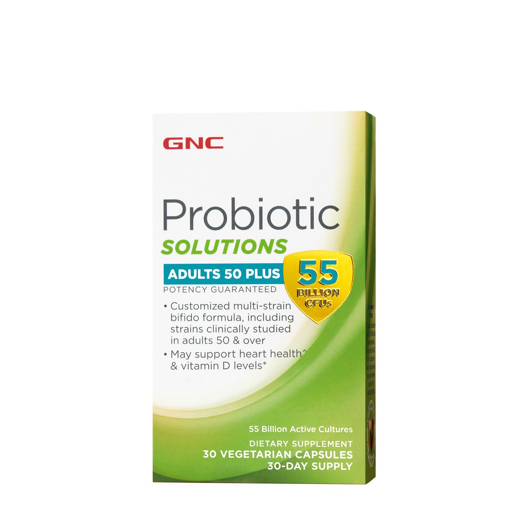 Probiotic Solutions Adults | Customized Vegetarian Formula for Adults 50+, Supports Digestive and Immune Health | 30 Capsules