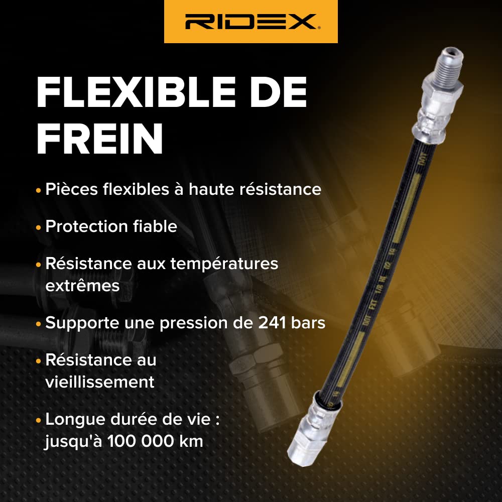 RIDEX 83B0220 Tubo freno Assale anteriore, 563mm, con vite cava