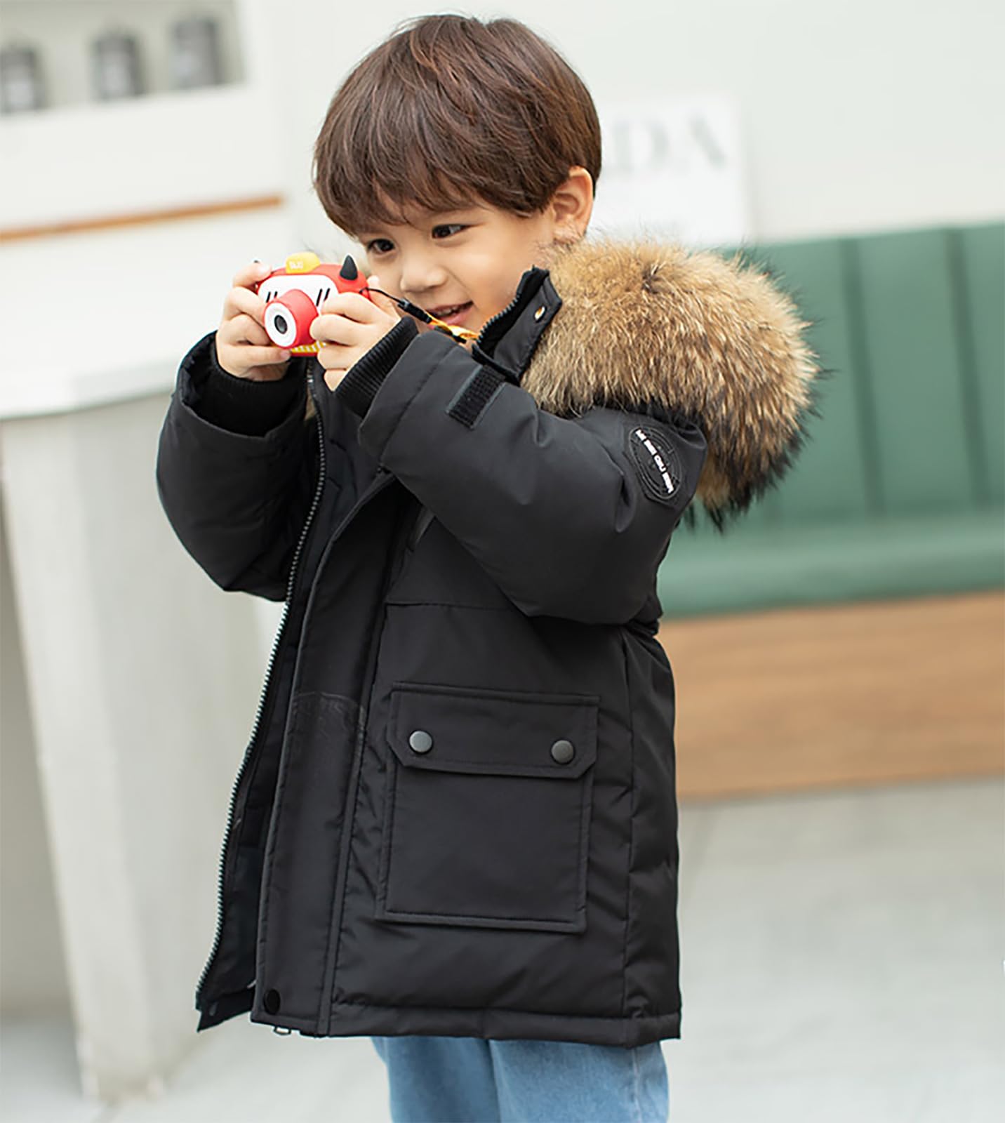 Chaquetas para Niño Chaqueta Niño Invierno Sudadera con Capucha Abrigo De Algodón Engrosamiento Chaqueta