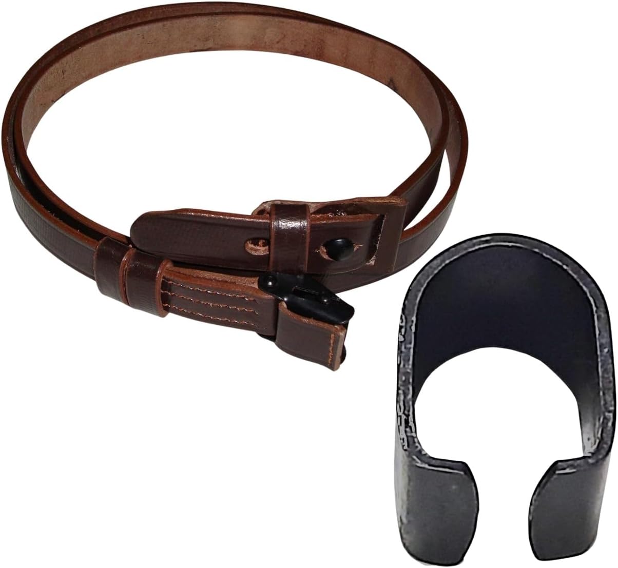 warreplica German mauser Karabiner 98 Kurz M48 yugoslavian Yugo 7x57 8mm Mauser WWII Leather Sling w/K98 Sight Hood K98 Front Sight Cover- Reproduction