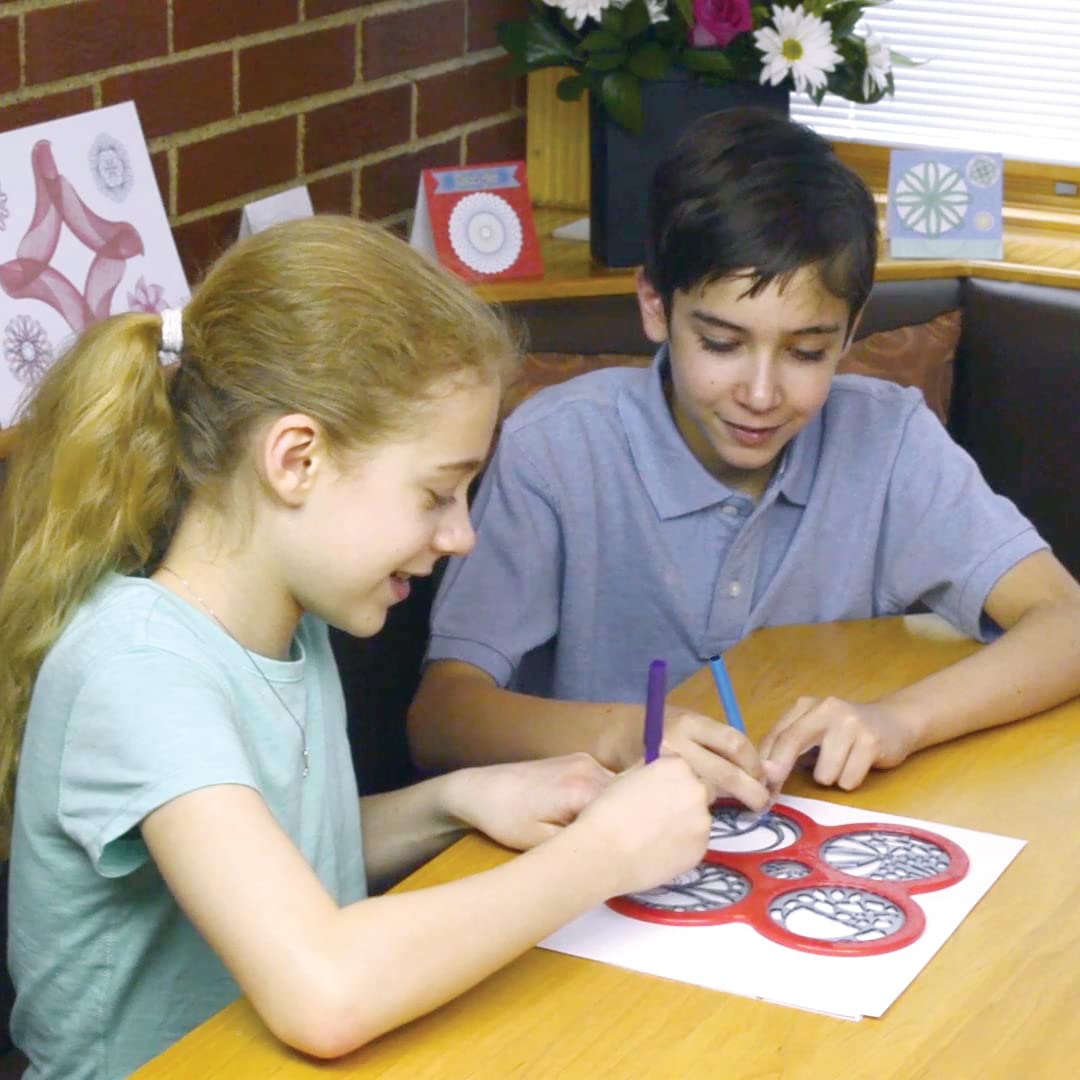 Silverlit SPIROGRAPH Cyclex - Loisirs créatifs - Création de spirales à l'infini avec les roues rotatives ! - 1 forme, 6 feutres colorés, 1 guide de réalisation et 20 feuilles à dessin. - Dès 5 ans