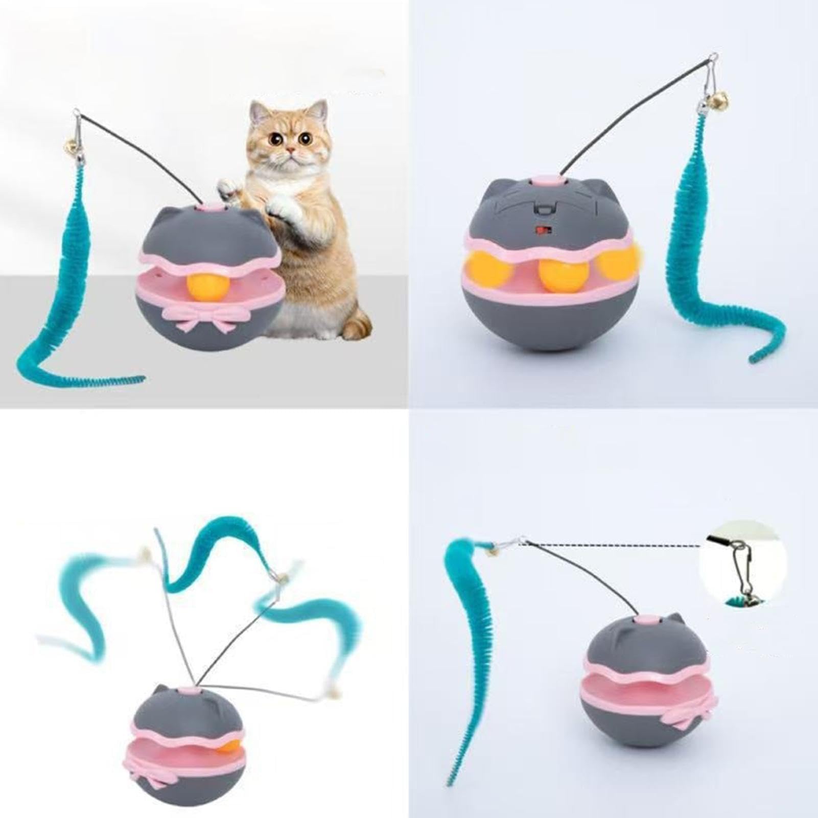 Juguetes para Gatos， Juguete Interactivo de enriquecimiento for Ejercicios Gatos, for criadero, Sala Estar, Dormitorio, apartamento(Light Blue)