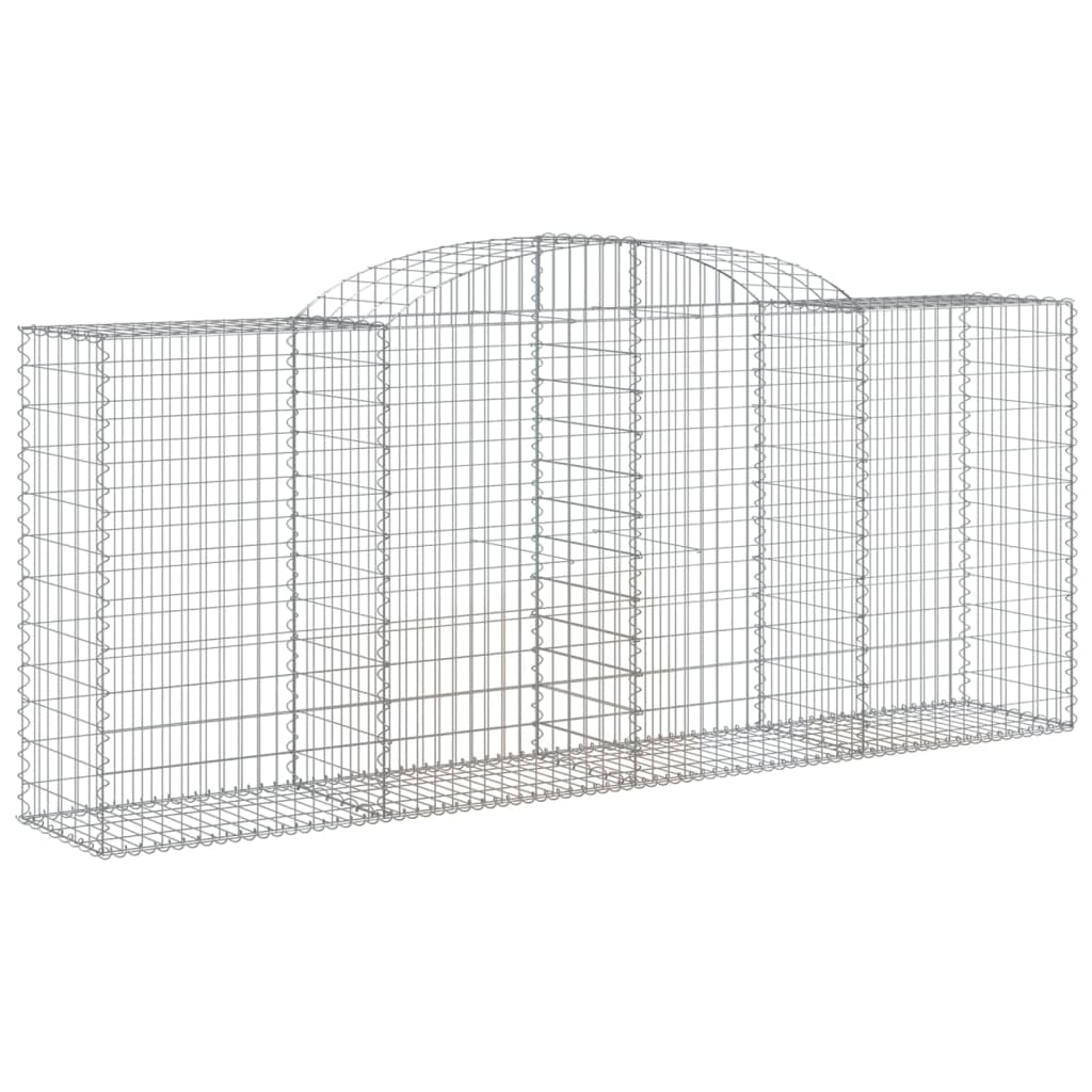 Kosze gabionowe łukowe, 8 sztuk, 300 x 50 x 120/140 cm, żelazo