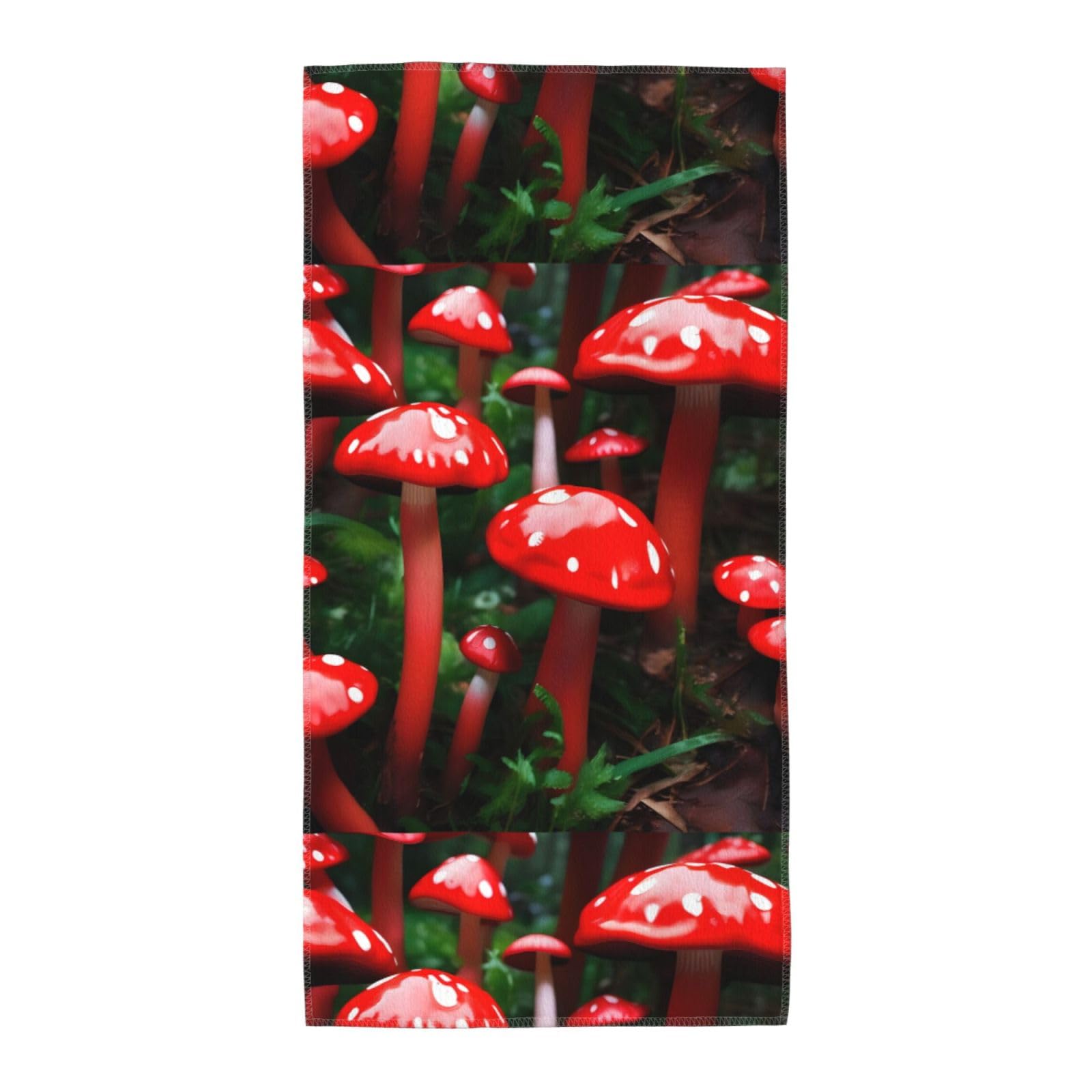 Cbaaghh Red Mushrooms Print Towel, Towels Thick Face Towels Fast Drying Washcloth For Bath, Spa, Gym