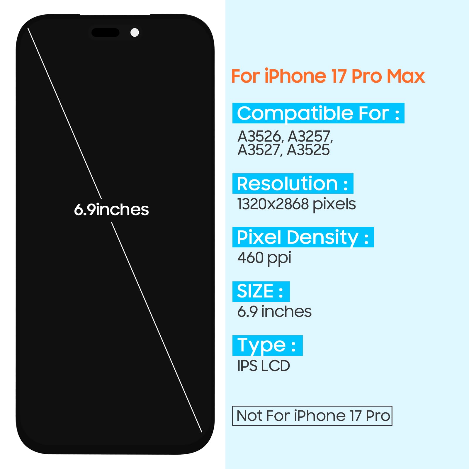 Amazon.co.jp: iPhone 17 Pro Max用INCELL iPhone 17 Pro Max 液晶