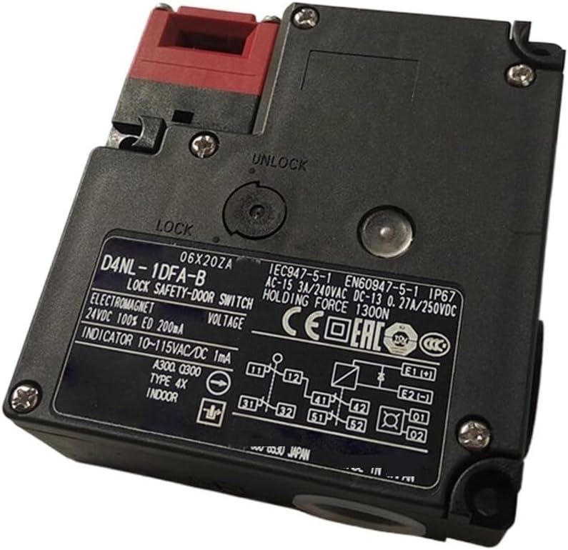 D4NL-1DFA-B Mechanical Lock Safety Door Switch 24VDC 10AMP PG13.5 Entry
