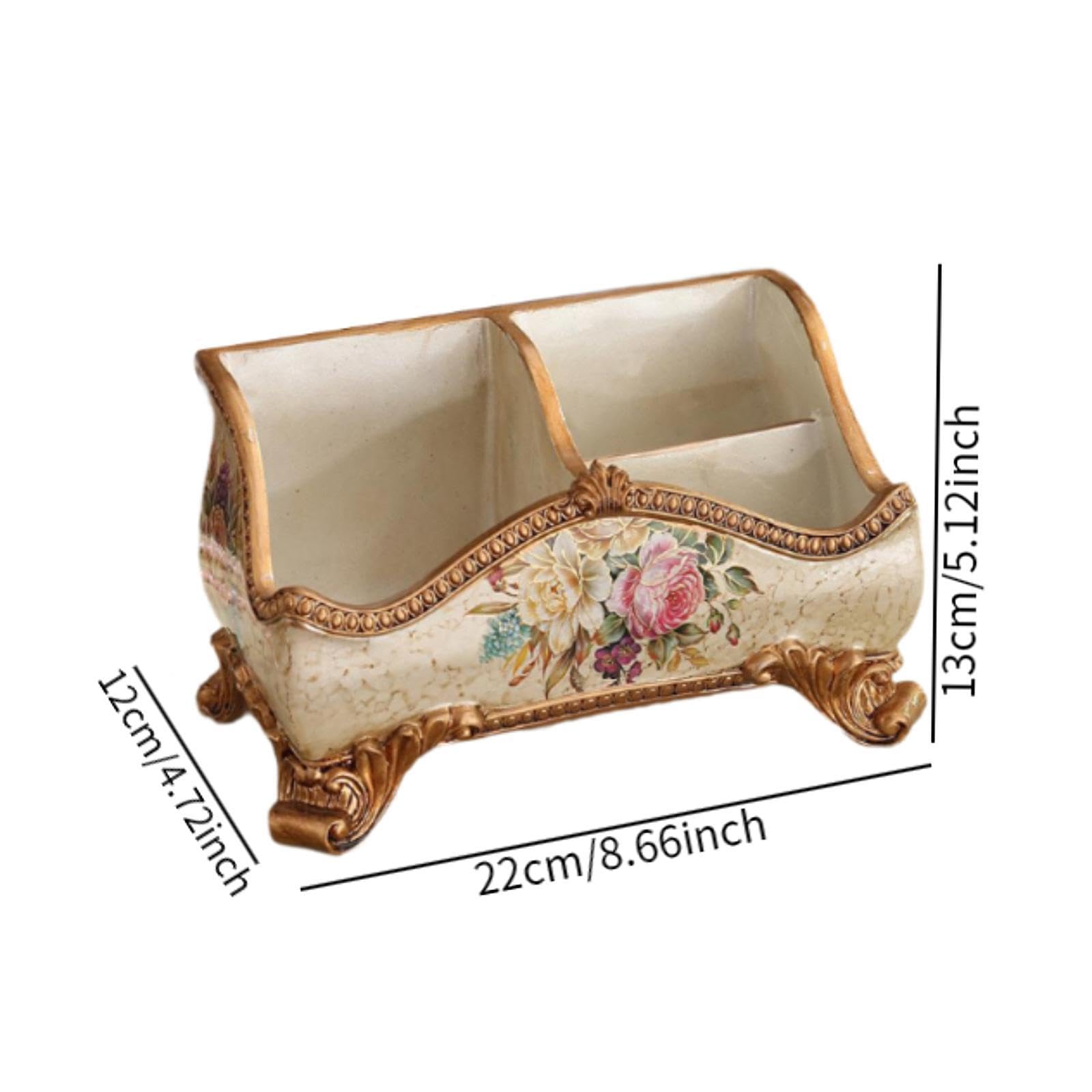 KESOTO Rangement de Bureau pour Télécommandes et Articles Divers, Champagne