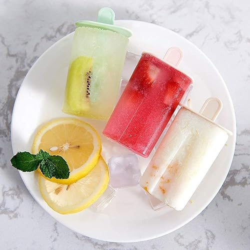 Miniatura 8 de Moldes para paletas de hielo, bandejas de hielo para congelador, molde de helado de PP para el hogar, kit de caja de sellado con tapa, herramienta